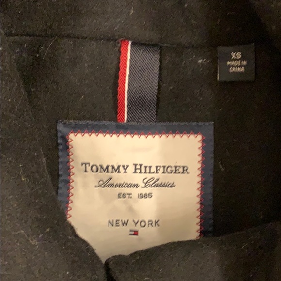 Tommy Hilfiger Wool Blend Coat Black XS - Picture 2 of 8